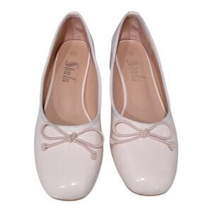 🎄2/$10🎄[H162] Women's Nude Ballet Block Heels, Size 8